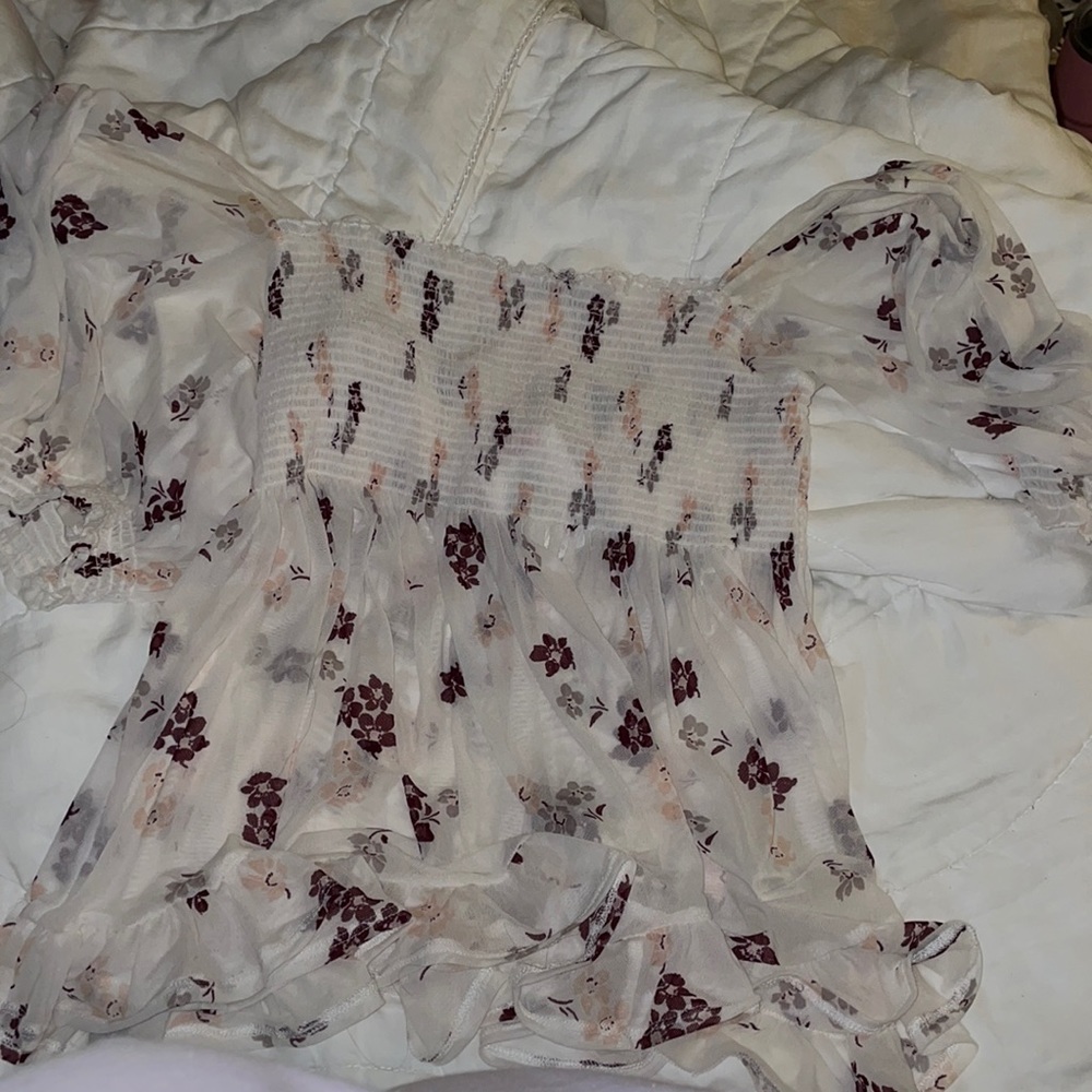 Free people off the shoulder shirt